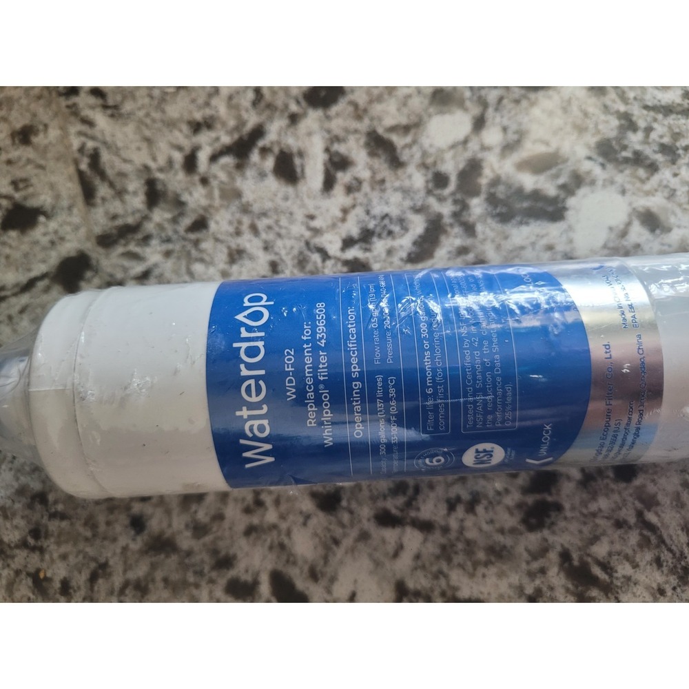Whirlpool Waterdrop WD-F02 Refrigerator Water Filter. Replacement 4396508